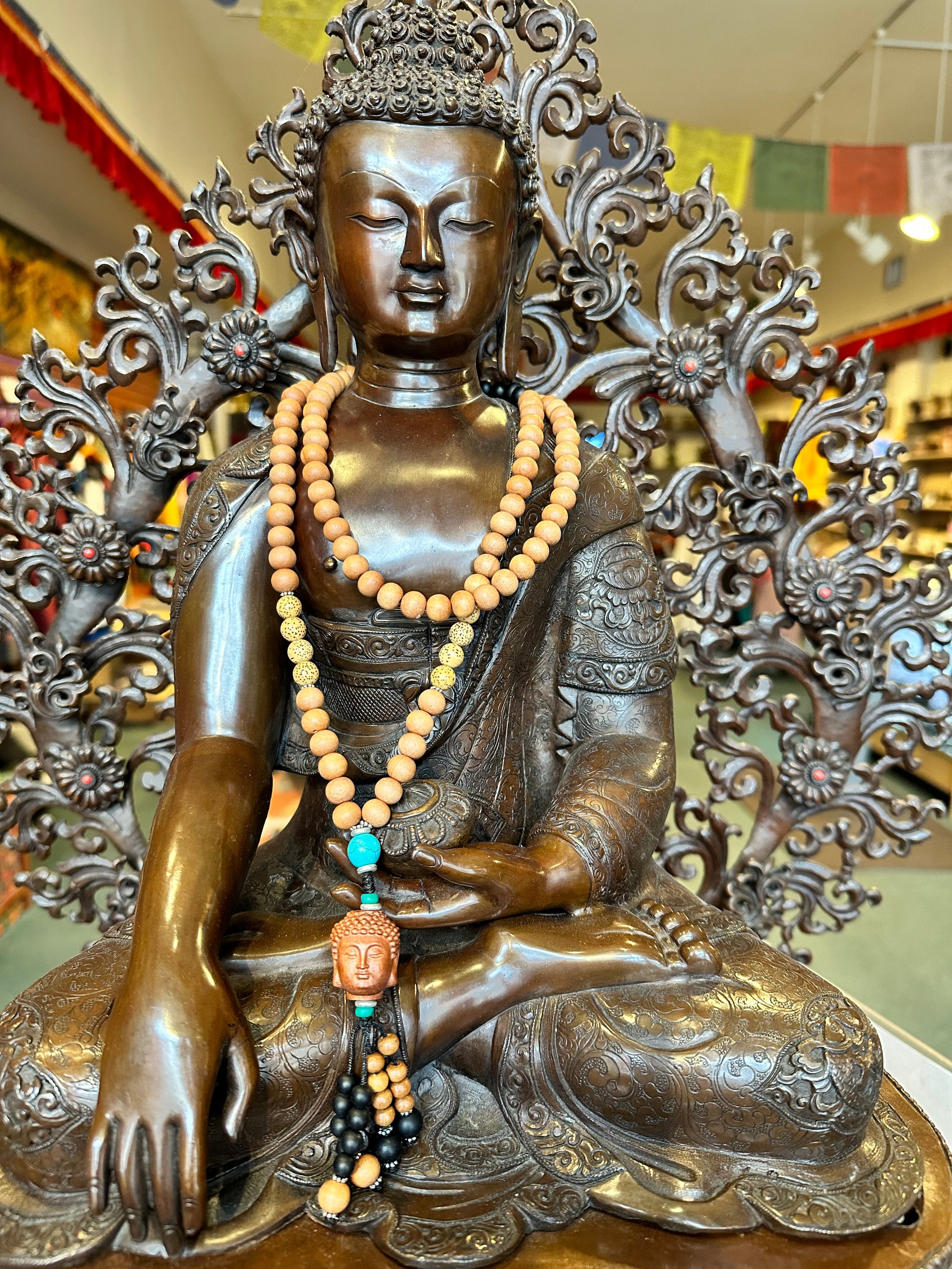Sandalwood Mala with Buddha head